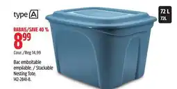 Canadian Tire Stackable Nesting Tote offer