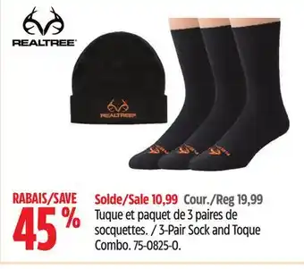 Canadian Tire Realtree 3-Pair Sock and Toque Combo offer