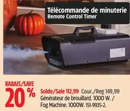 Canadian Tire Fog Machine offer