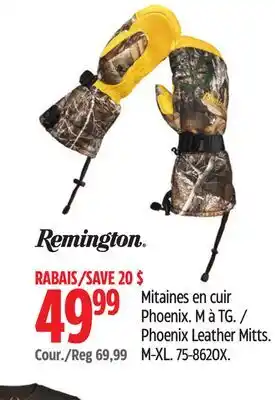 Canadian Tire Remington Phoenix Leather Mitts offer