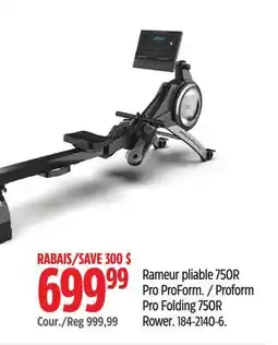 Canadian Tire Proform Pro Folding 750R Rower offer