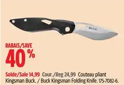 Canadian Tire Buck Kingsman Folding Knife offer