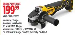 Canadian Tire dewalt 20V MAX XR Brushless 41β2Λ Angle Grinder offer