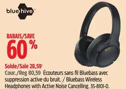 Canadian Tire Bluehive Bluebass Wireless Headphones with Active Noise Cancelling offer