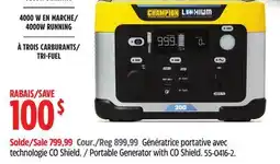 Canadian Tire Champion Portable Generator with CO Shield offer