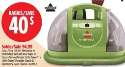 Canadian Tire BISSELL Little Green Portable Carpet & Upholstery Deep Cleaner offer