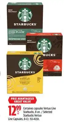 Canadian Tire Selected Starbucks Vertuo Line Capsules offer