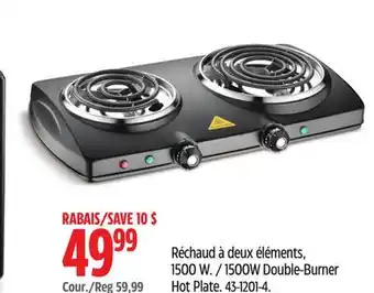 Canadian Tire Master-chef 1500W Double-Burner Hot Plate offer