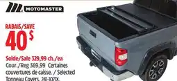 Canadian Tire MotoMaster Selected Tonneau Covers offer