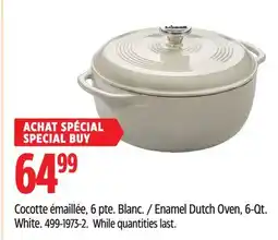 Canadian Tire Lodge Enamel Dutch Oven, 6-Qt. White offer