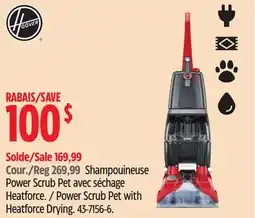 Canadian Tire Hoover Power Scrub Pet with Heatforce Drying offer
