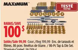 Canadian Tire 86-PC Tap & Die Set offer