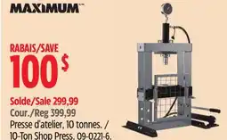 Canadian Tire Maximum 10-Ton Shop Press offer