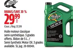 Canadian Tire Semi-Synthetic Motor Oil. 3 grades available offer
