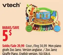 Canadian Tire Vtech Zoo Jamz Giraffe Piano offer