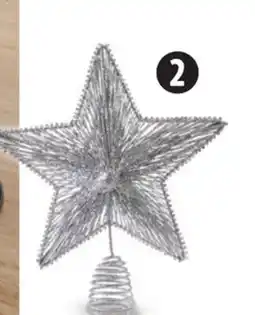 Canadian Tire 3D Silver Glitter Tree Topper offer