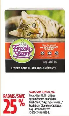 Canadian Tire Fresh Start Clumping Cat Litter offer