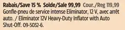 Canadian Tire Motomaster Eliminator 12V Heavy-Duty Inflator with Auto Shut-Off offer