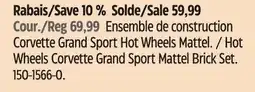 Canadian Tire Hot Wheels Corvette Grand Sport Mattel Brick Set offer