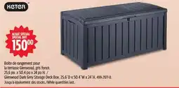 Canadian Tire Glenwood Dark Grey Storage Deck Box offer