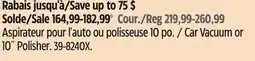 Canadian Tire Car Vacuum or 10˝ Polisher offer