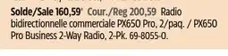 Canadian Tire Cobra PX650 Pro Business 2-Way Radio, 2-Pk offer