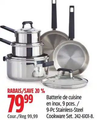 Canadian Tire 9-Pc Stainless-Steel Cookware Set offer