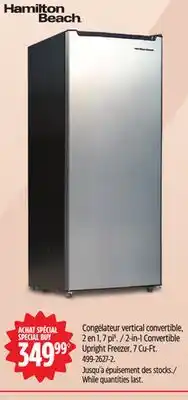 Canadian Tire Hamilton Beach 2-in-1 Convertible Upright Freezer, 7 Cu-Ft offer