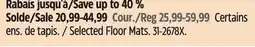 Canadian Tire Motomaster Selected Floor Mats offer