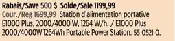 Canadian Tire Jackery E1000 Plus 2000/4000W 1264Wh Portable Power Station offer