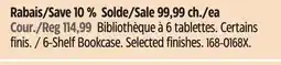 Canadian Tire 6-Shelf Bookcase offer