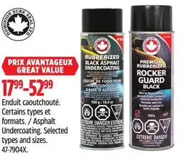 Canadian Tire Asphalt Undercoating offer