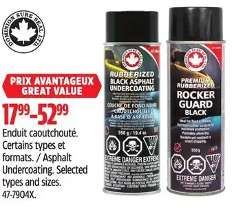 Canadian Tire Asphalt Undercoating offer