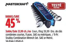 Canadian Tire Mastercraft 11-Pc Stubby Combination Wrench Set offer
