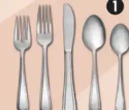 Canadian Tire CANVAS 50-Pc Madison 18/10 Stainless-Steel Flatware Set offer