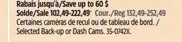 Canadian Tire Selected Back-up or Dash Cams offer