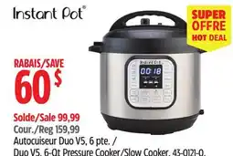 Canadian Tire Instant Pot Duo V5, 6-Qt Pressure Cooker/Slow Cooker offer
