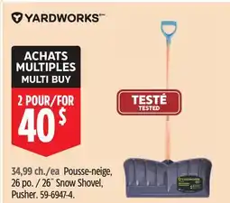 Canadian Tire Yardworks 26˝ Snow Shovel, Pusher offer