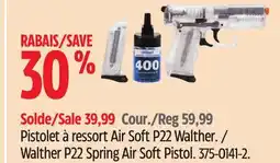 Canadian Tire Walther P22 Spring Air Soft Pistol offer