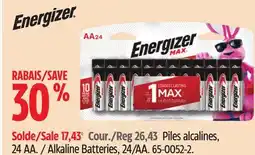 Canadian Tire Energizer Alkaline Batteries offer