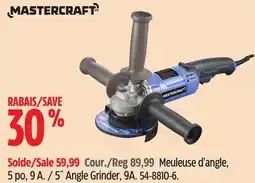 Canadian Tire Mastercraft 5Λ Angle Grinder offer