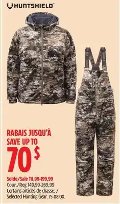 Canadian Tire Huntshield Selected Hunting Gear offer