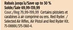 Canadian Tire Daisy Selected Air Rifles, Air Pistol and Red Ryder Kit offer
