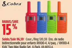 Canadian Tire Cobra RX100-4 Kids' Two-Way Radio offer