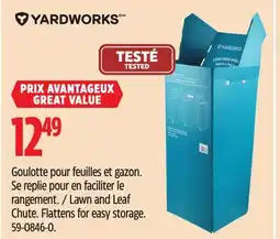 Canadian Tire Lawn and Leaf Chute. Flattens for easy storage offer