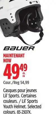 Canadian Tire Bauer Lil' Sports Youth Helmet offer