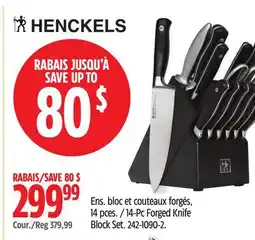 Canadian Tire Henckels 14-Pc Forged Knife Block Set offer
