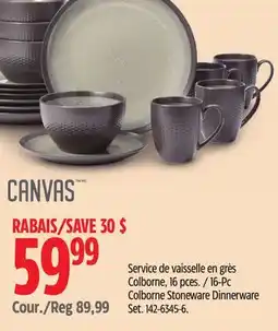 Canadian Tire CANVAS 16-Pc Colborne Stoneware Dinnerware Set offer