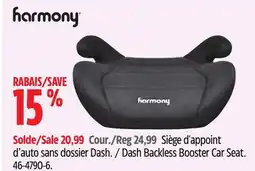 Canadian Tire Harmony Dash Backless Booster Car Seat offer