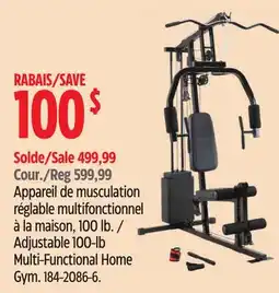 Canadian Tire Adjustable 100-lb Multi-Functional Home Gym offer